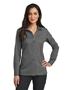 Red House® Ladies' Nailhead Non-Iron Shirt (Black)