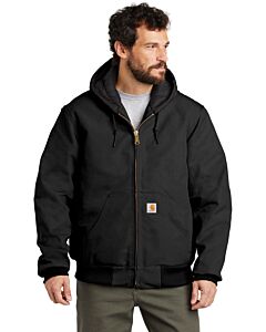 Carhartt® Quilted-Flannel-Lined Duck Active Jac (Black)